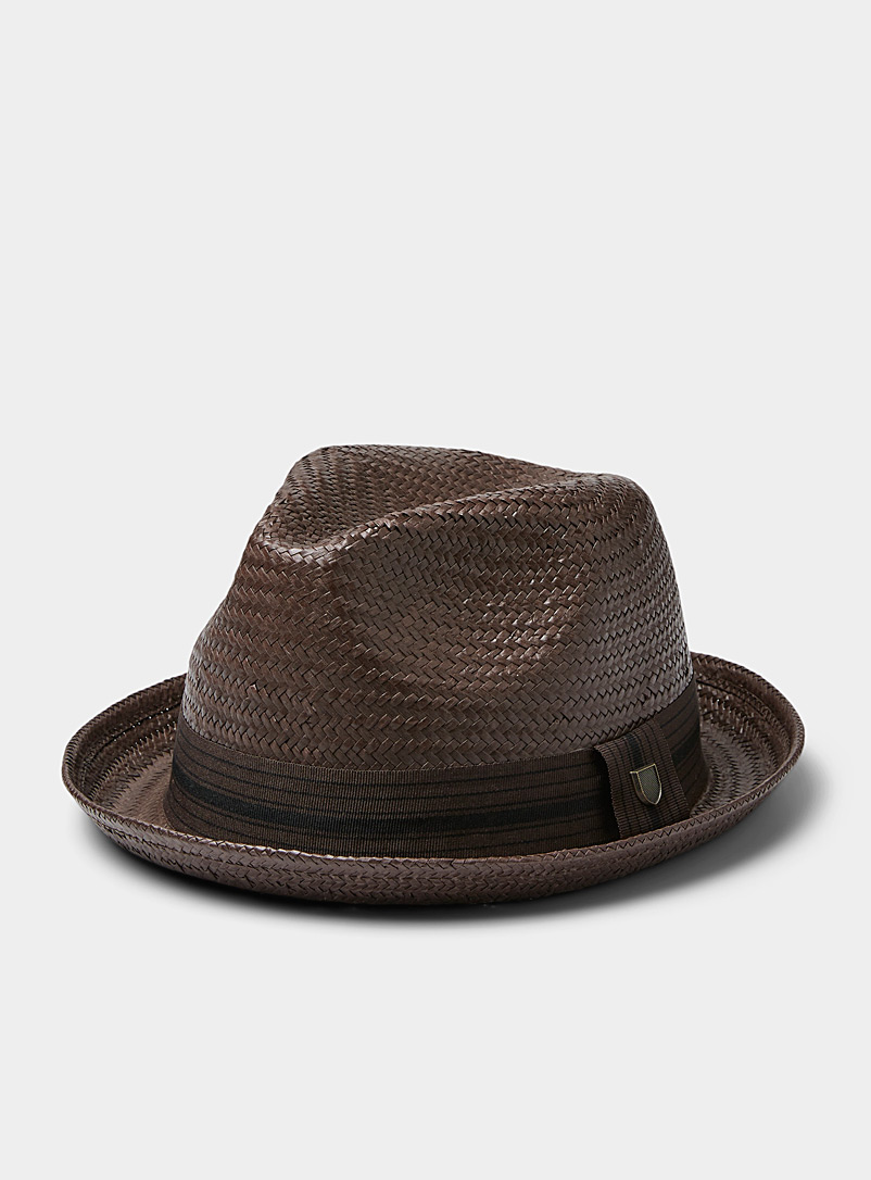 Brixton Light Brown Castor straw player hat for men