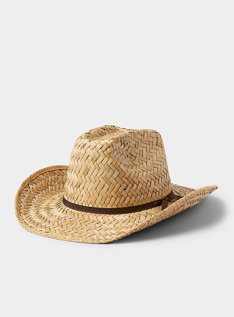 Brixton Cream Beige Houston Straw cowboy hat for men