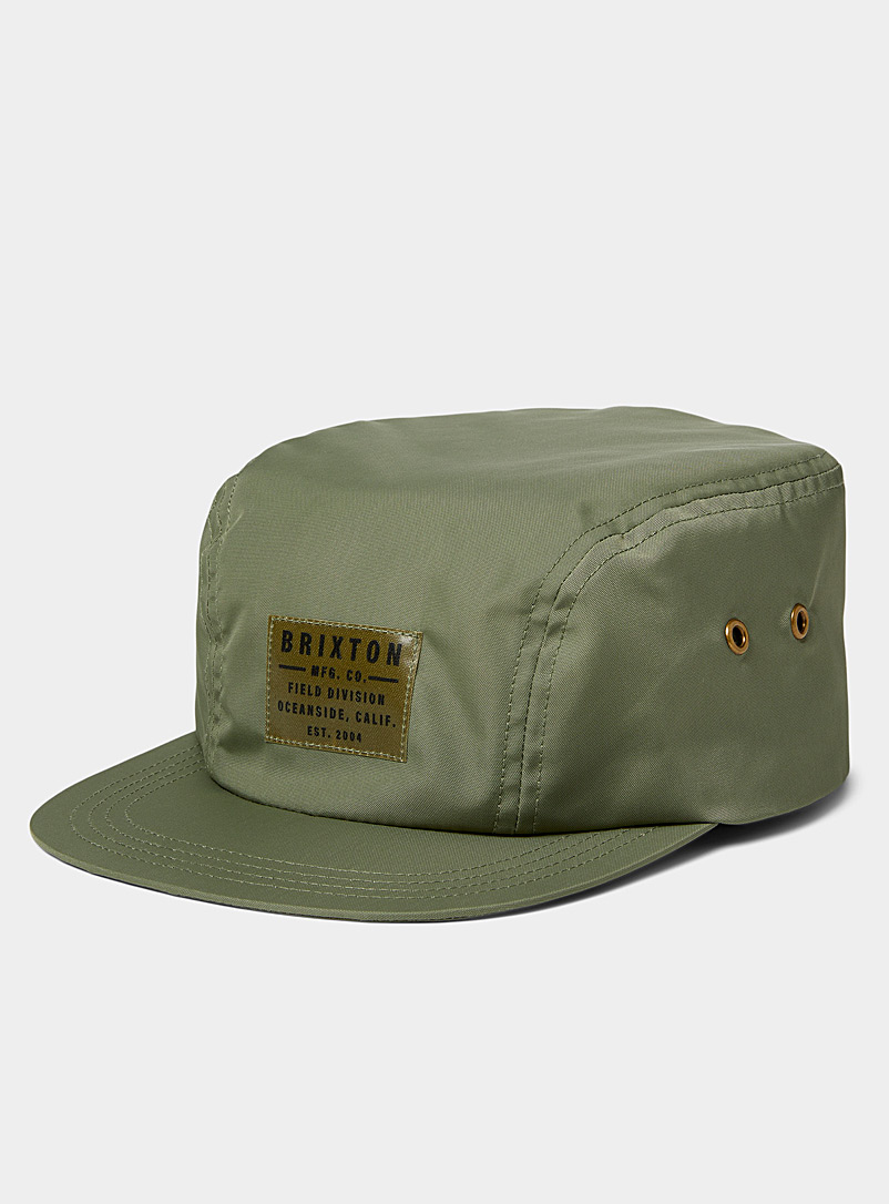 Brixton Mossy Green Vintage nylon mechanic cap for men