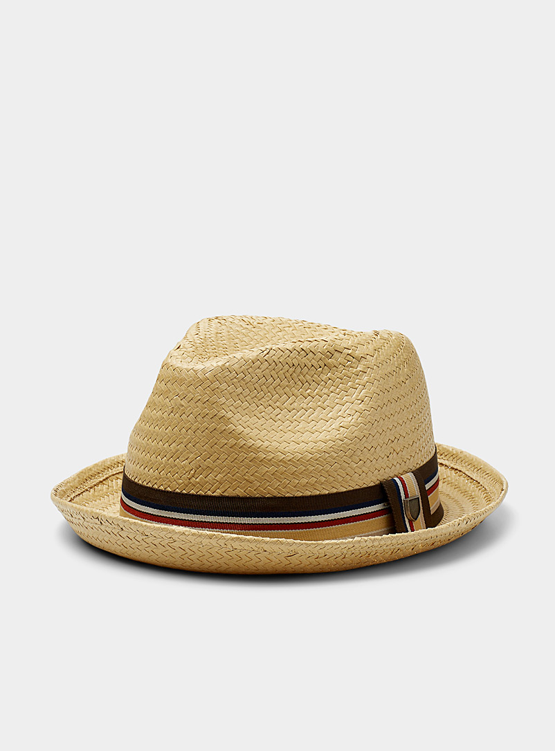Brixton Fawn Straw Castor player hat for men