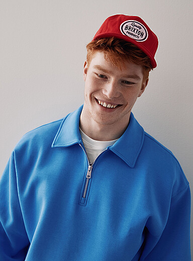 Brixton Red Red patch trucker cap for men