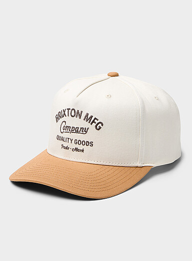 White and ochre cap | Brixton | Caps for Men | Simons