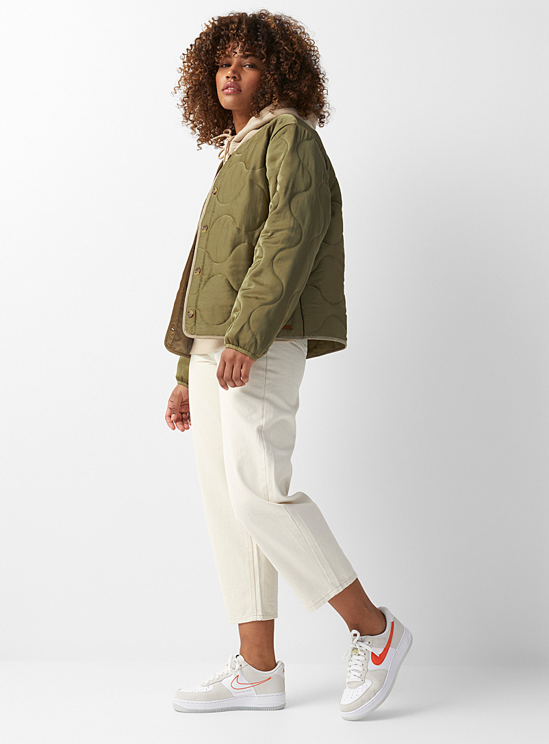 Brixton Khaki Waves quilted jacket for women
