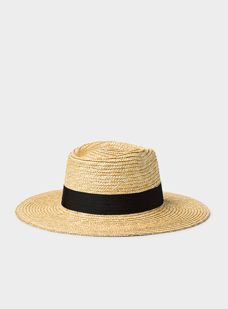 Brixton Ivory/Cream Beige Joanna straw hat for women