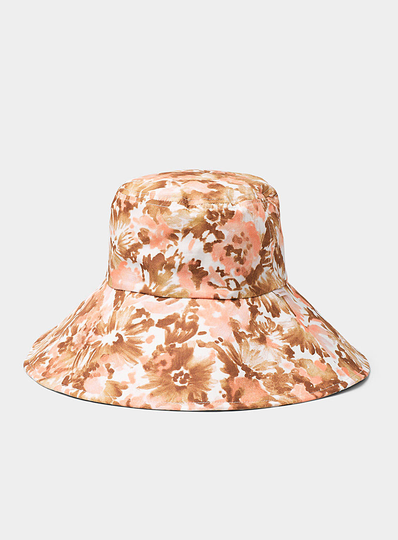 Brixton Pink Faded flower fisherman hat for women