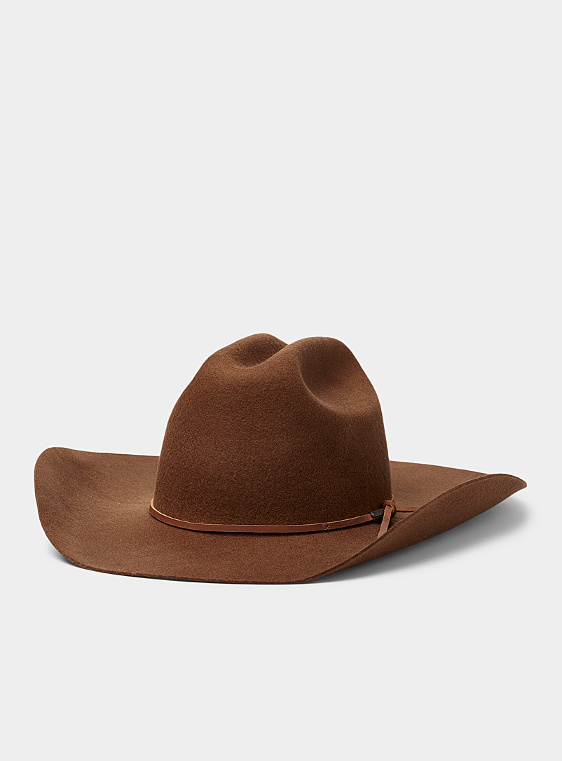 Brixton: Le chapeau cowboy feutré El Paso Cuivre rouille pour femme