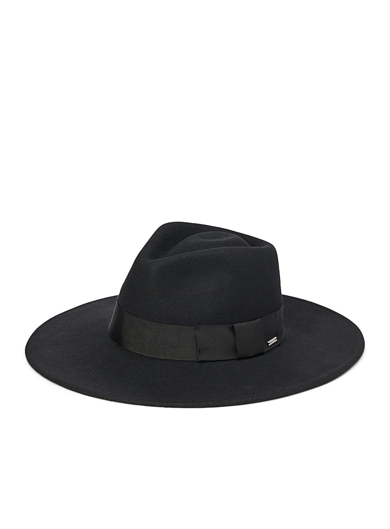 Brixton Black Joanna wool fedora hat for women
