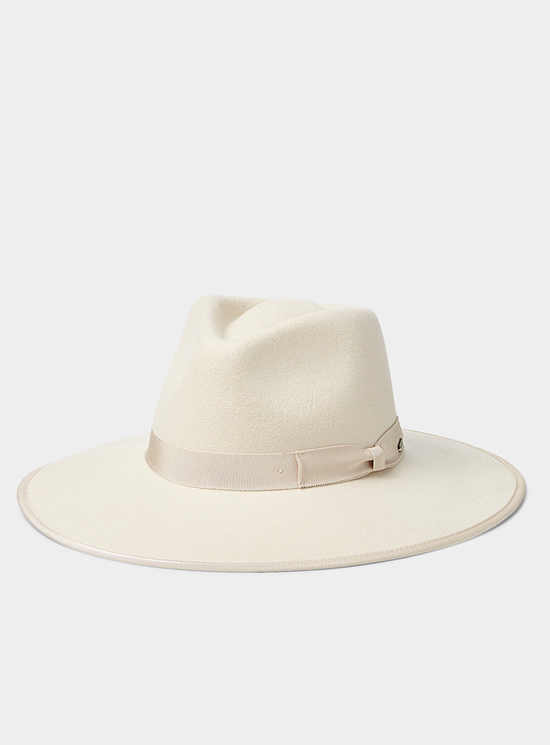 Brixton Cream Beige Jo Rancher wool fedora hat for women