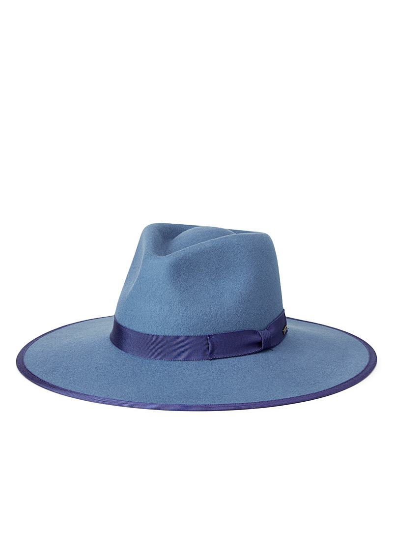 Brixton Sapphire Blue Jo Rancher wool fedora hat for women