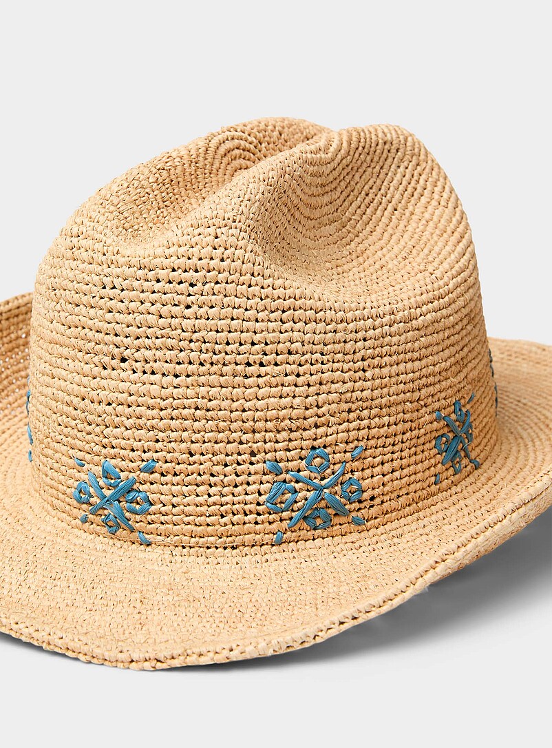Embroidered 100% raffia Western hat product image 2