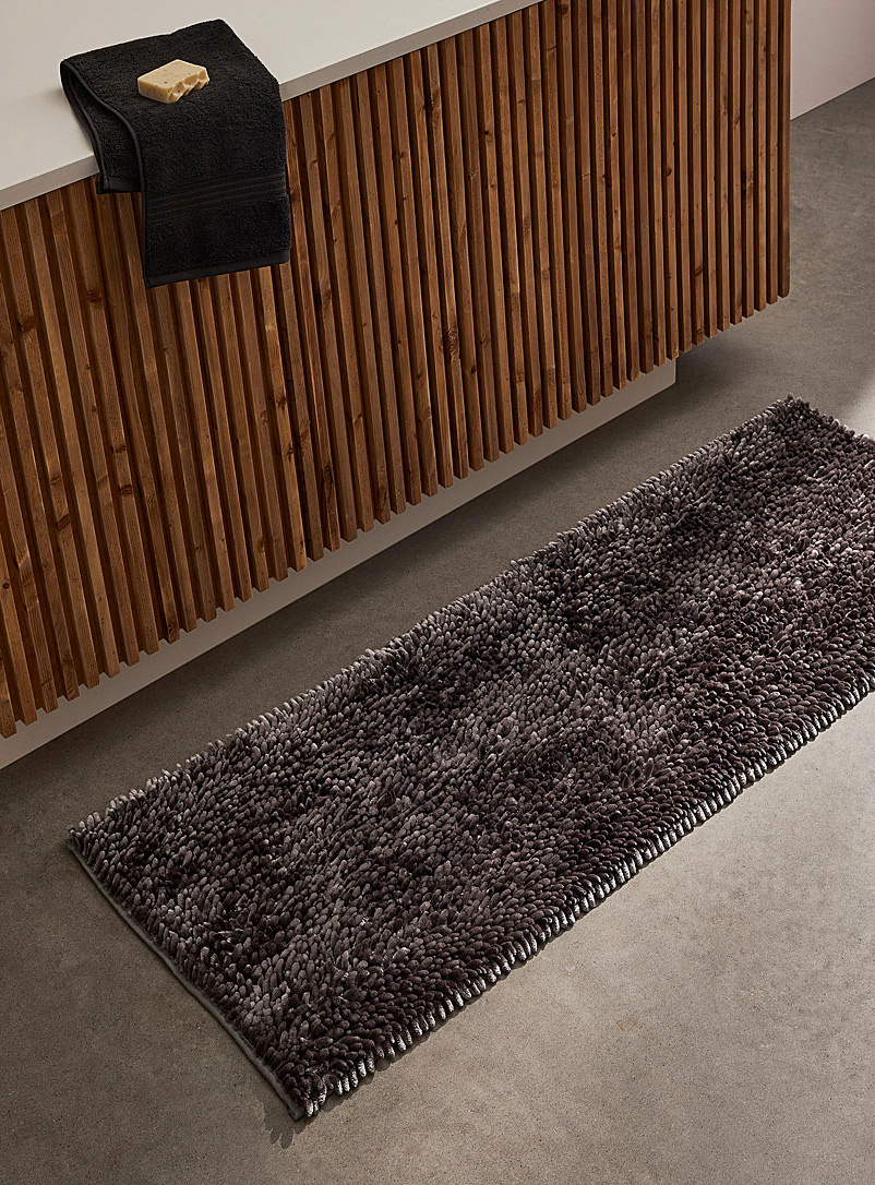 Simons Maison: Le grand tapis de bain chenille soyeuse 55 x 150 cm Gris foncé