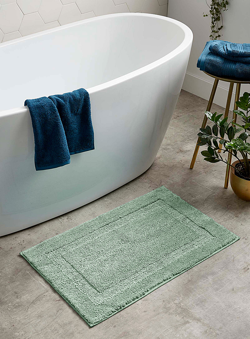 Simons Maison: Le tapis de bain peluche 50 x 80 cm Vert bouteille