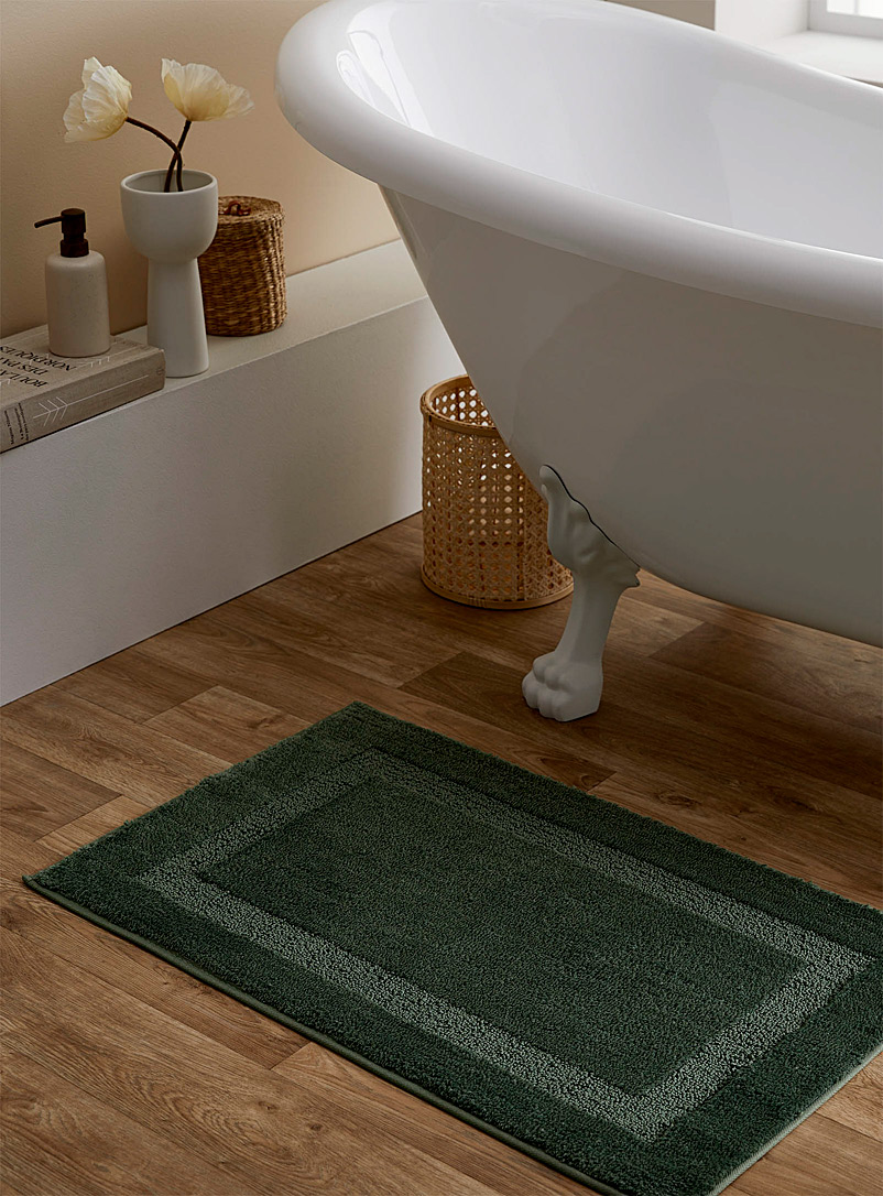 Simons Maison: Le tapis de bain peluche 50 x 80 cm Kaki chartreuse