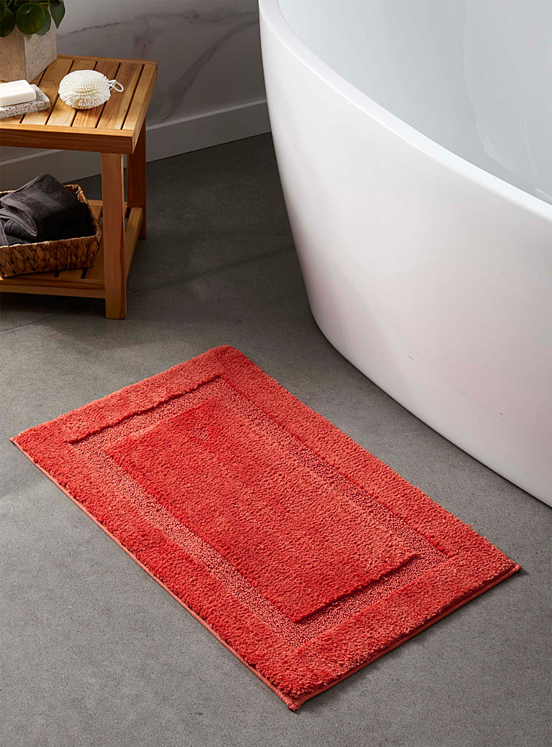 Simons Maison: Le tapis de bain peluche 50 x 80 cm Orange foncé