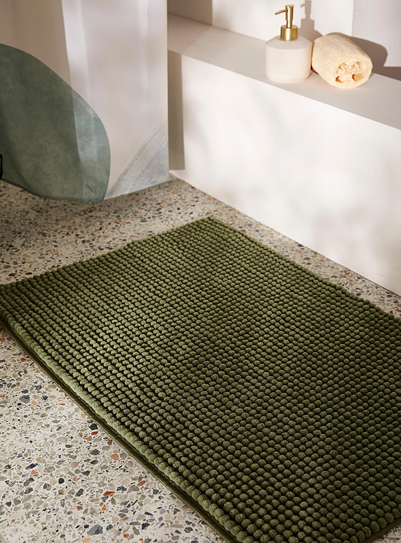 Simons Maison: Le tapis de bain chenille monochrome 50 x 80 cm Vert bouteille