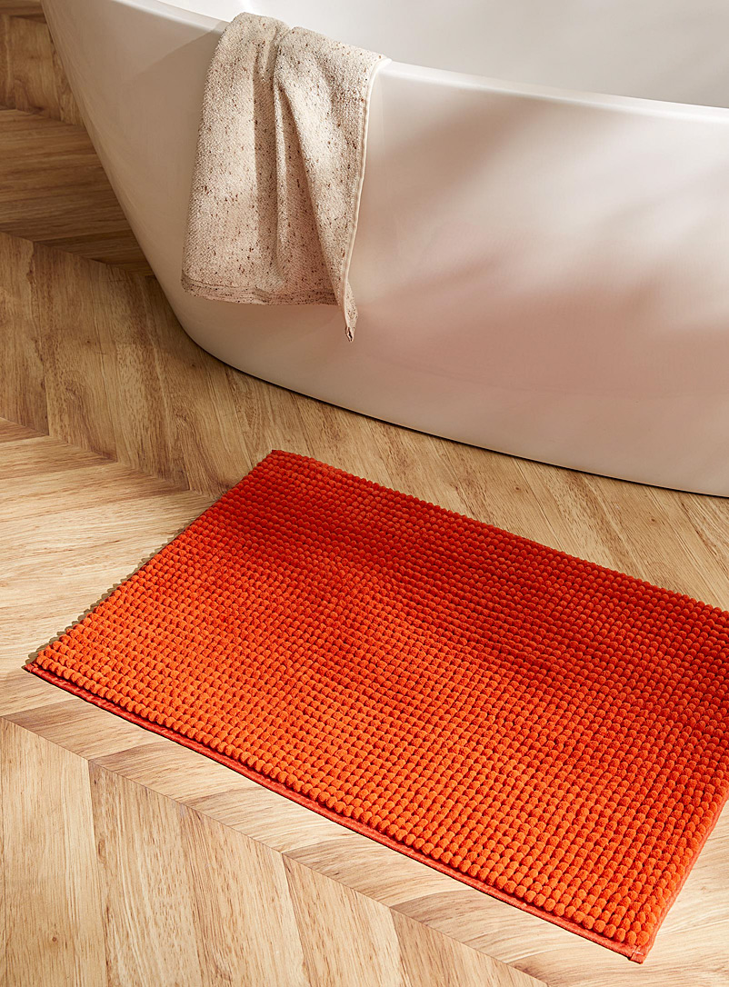 Simons Maison: Le tapis de bain chenille monochrome 50 x 80 cm Orange foncé