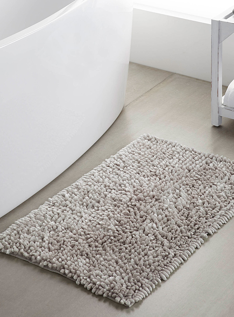 Simons Maison: Le tapis de bain chenille soyeuse 50 x 80 cm Gris pâle