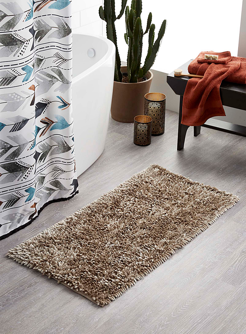 Simons Maison: Le tapis de bain chenille soyeuse 55 x 110 cm Sable