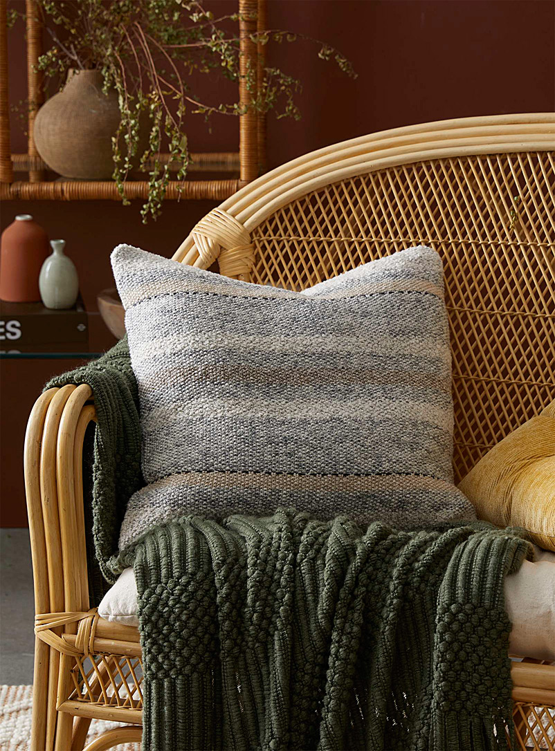 Simons Maison Assorted Earth tones knit cushion 50 x 50 cm
