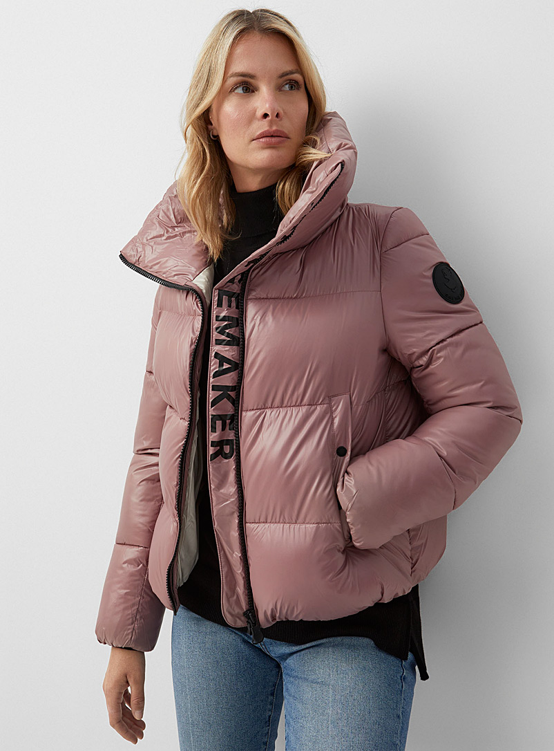 Save the Duck Dusky Pink Isla glossy puffer jacket for women