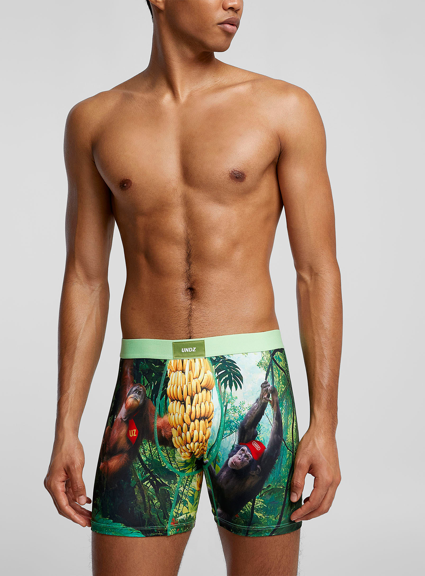 Undz Kong Boxer Brief In Patterned Green