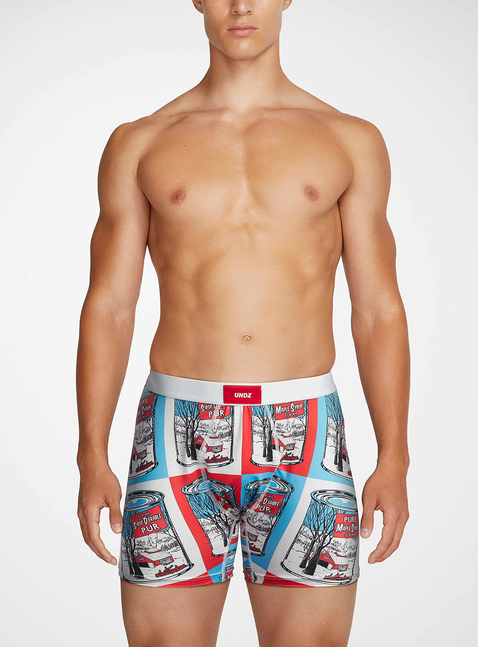 Undz Maple Syrup Boxer Brief In Patterned Blue