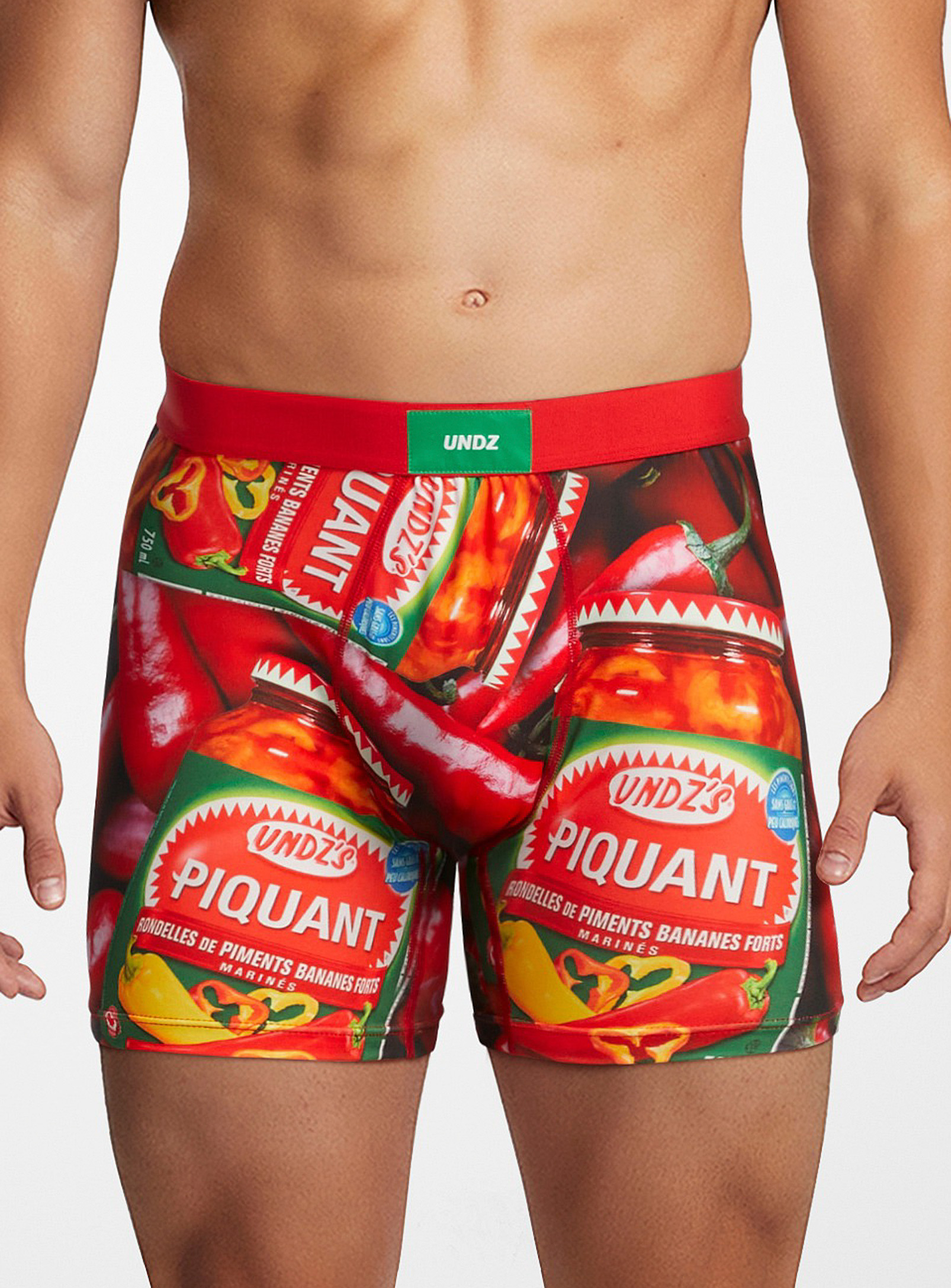 Undz Caliente Boxer Brief In Patterned Red