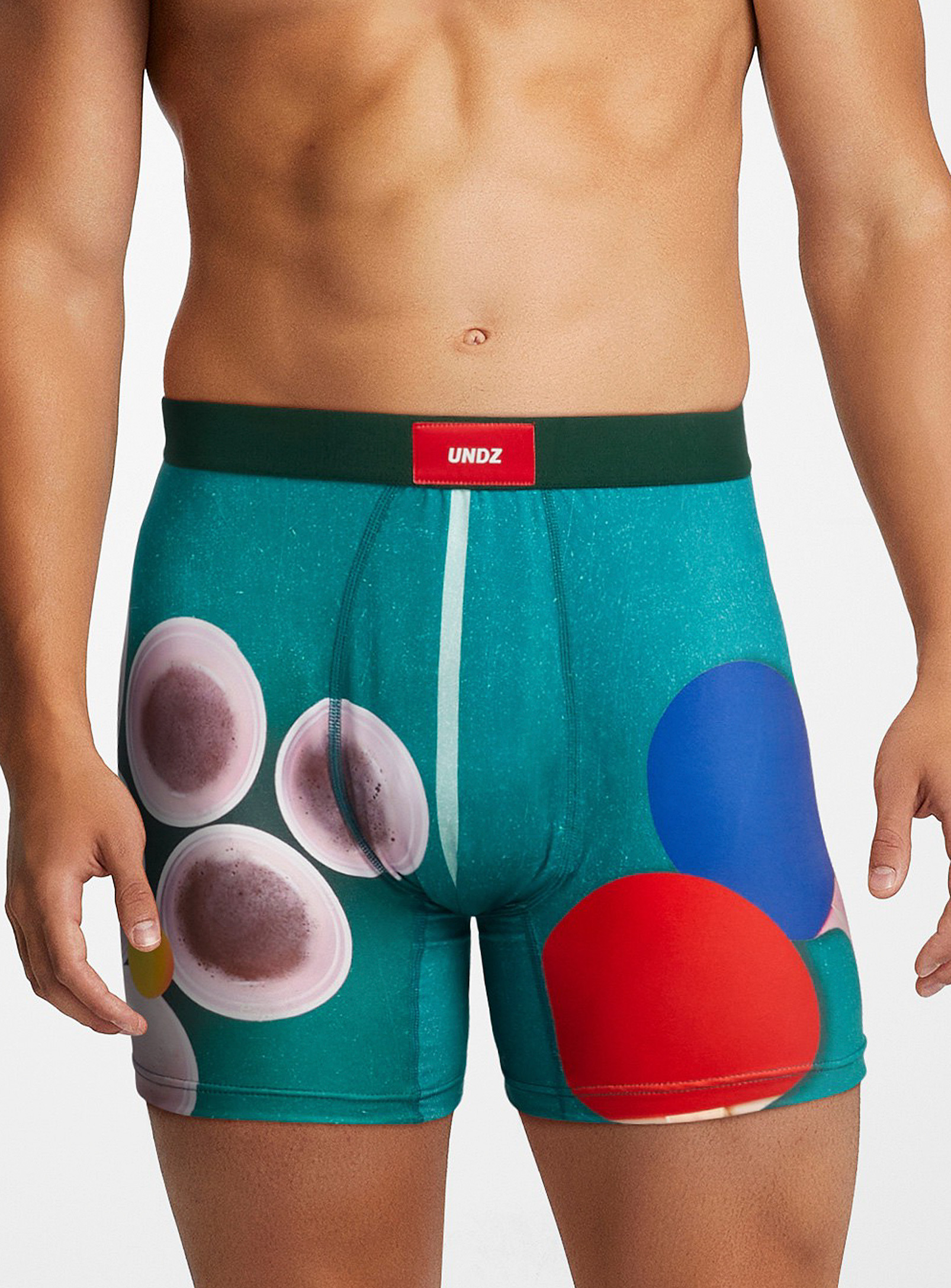 Undz Beer Pong Boxer Brief In Patterned Green