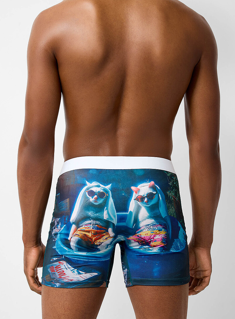 5" relaxing cat boxer brief Polyester product image 2