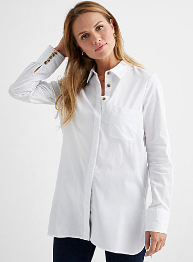 Poplin tunic shirt | Contemporaine | Women%u2019s Shirts | Simons