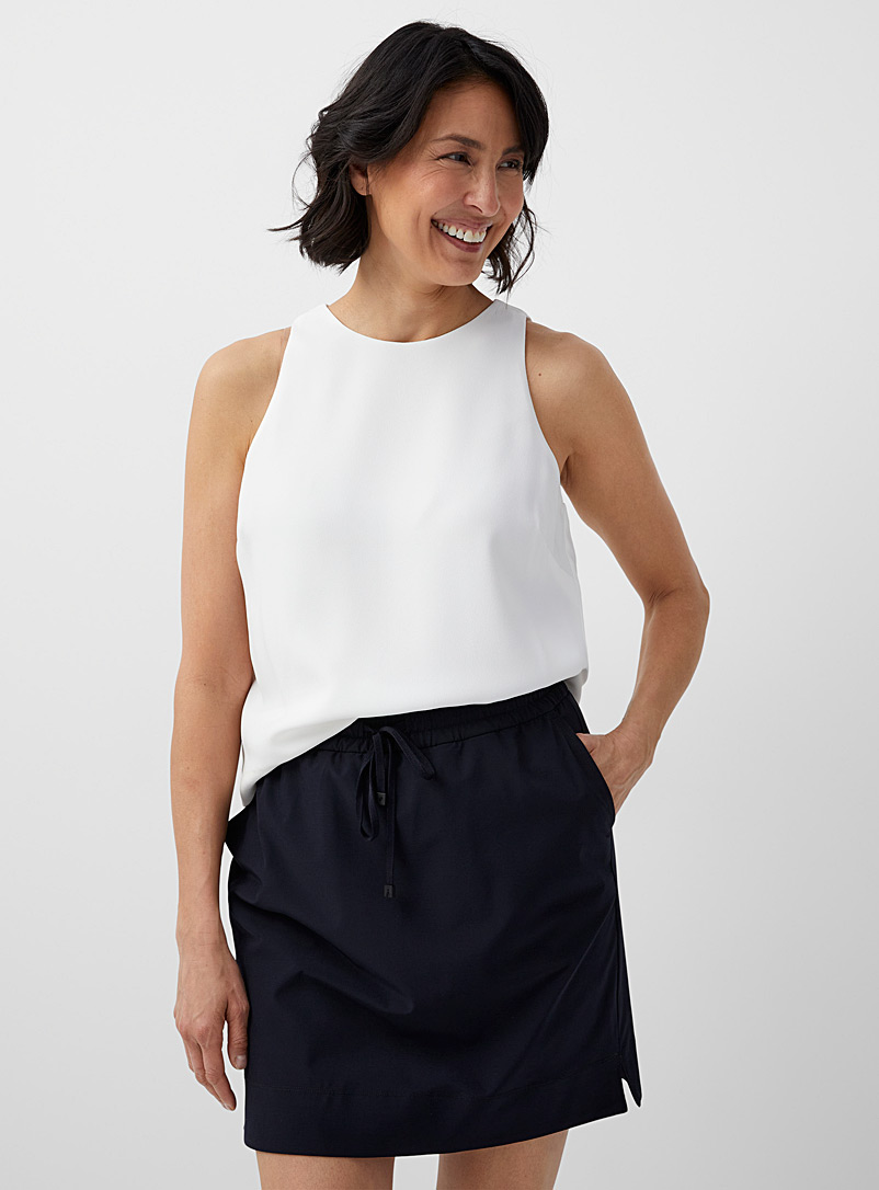 Contemporaine Ivory White Cropped minimalist camisole for women