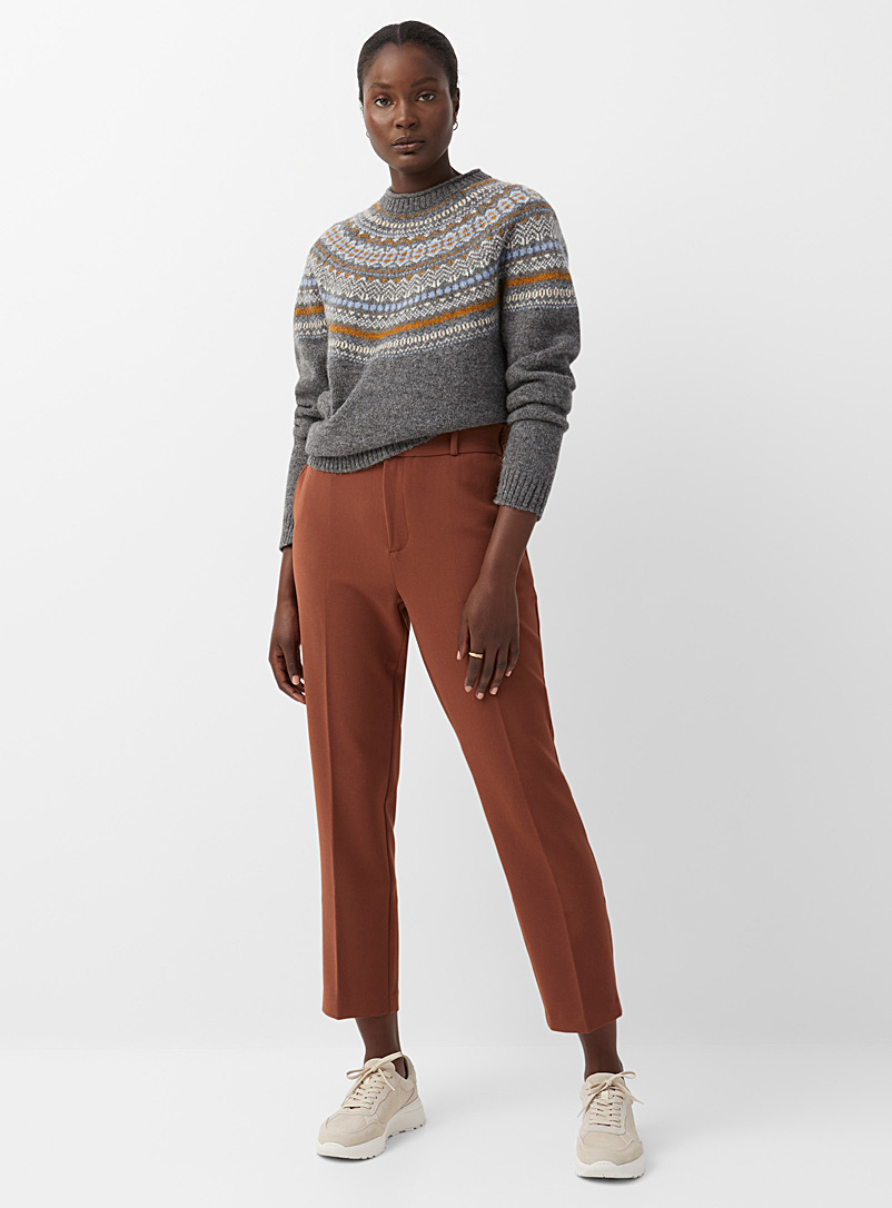 Contemporaine Dark Brown Soft elastic-waist pant for women
