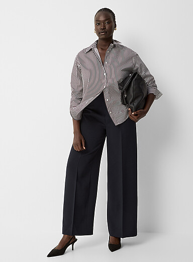 Pantalon Cheville Slim-Leg En Crêpe Vince Camuto En Rouge