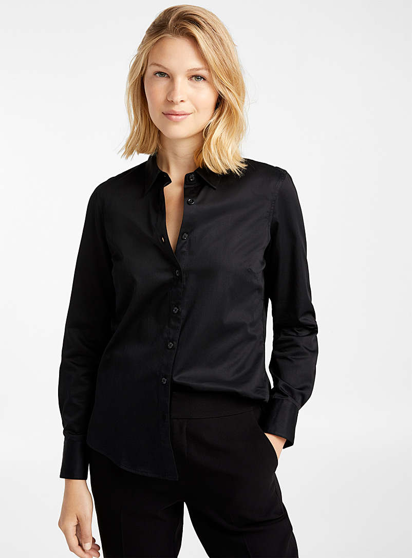 Solid polished poplin shirt | Contemporaine | Women%u2019s Shirts | Simons