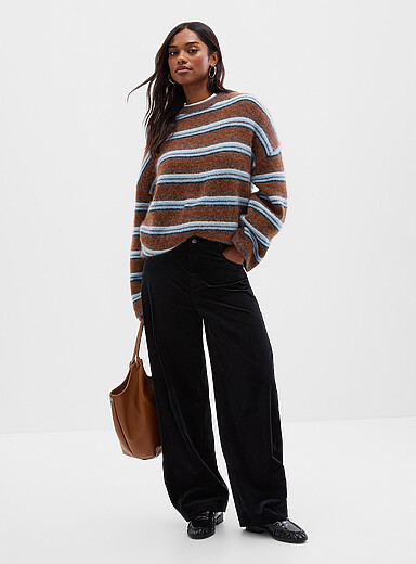 Corduroy barrel pant <b>Fit: Barrel leg, high rise</b>