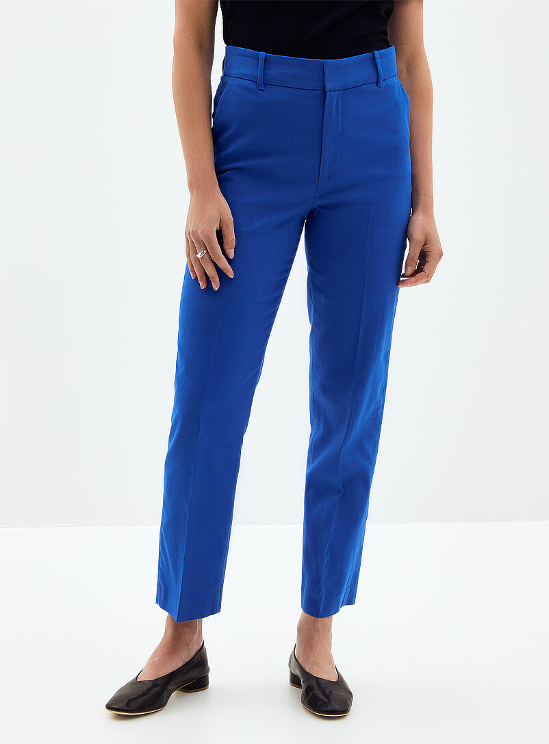 Linen-cotton blend Universal pant Fit: Semi-slim leg, mid rise product image 2
