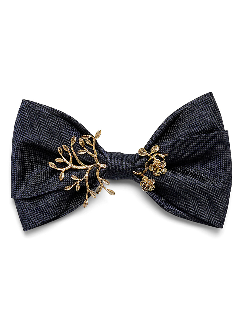 Mani del Sud Black Gold bouquet bow tie for men