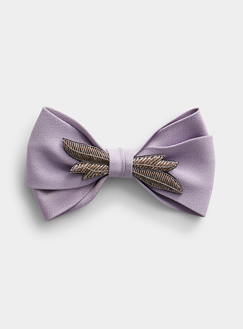Mani del Sud Lilacs Silvery leaf lilac bow tie for men