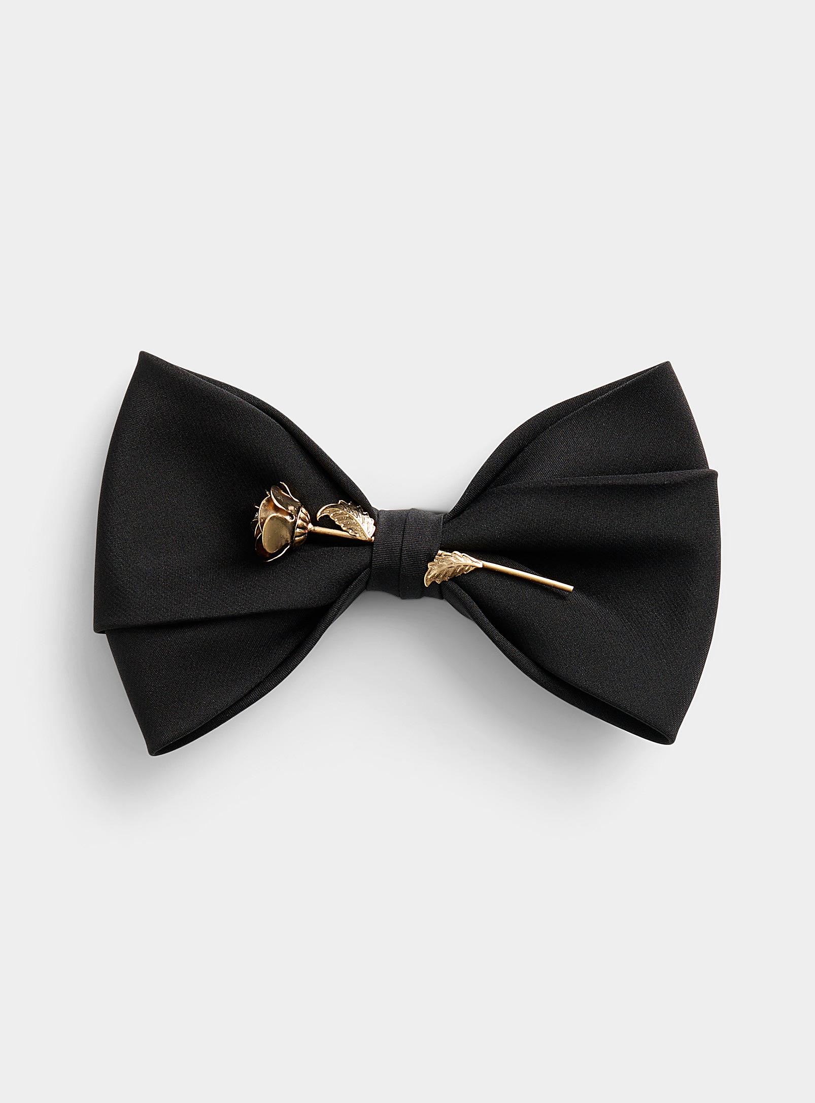 Mani del Sud - Men's Gold rose satiny bow tie