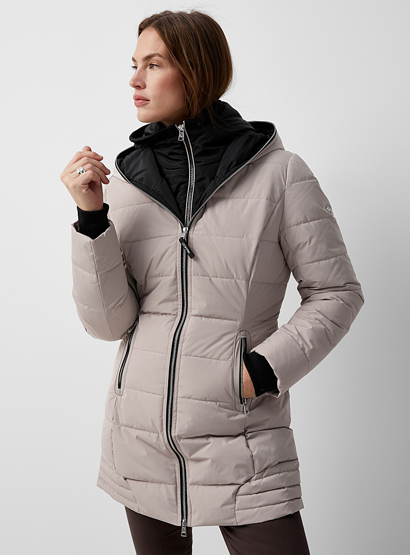 thumbnail image 2 of Sunisery Women's Winter Cropped Puffer Jacket Oversized Zip-Up Quilted... 2 of 10
