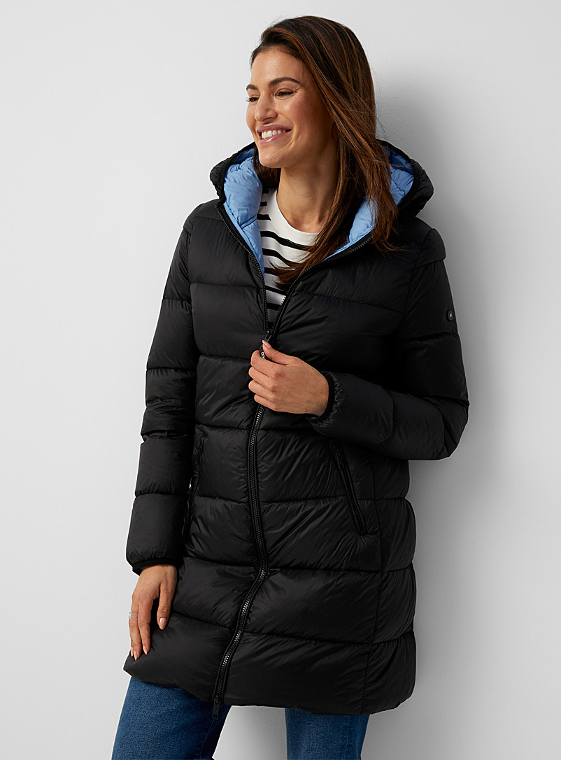Ookpik Black Eva lightweight fitted down puffer jacket for women