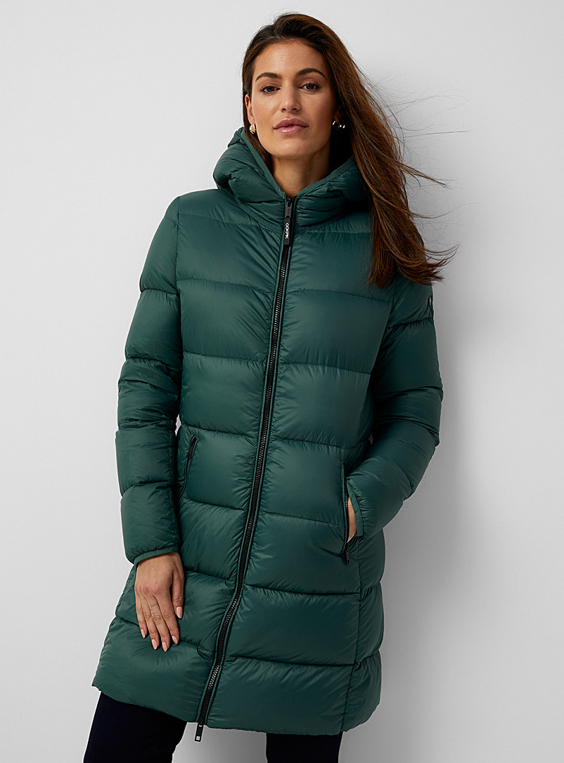 Ookpik Sage green  Eva lightweight fitted down puffer jacket for women