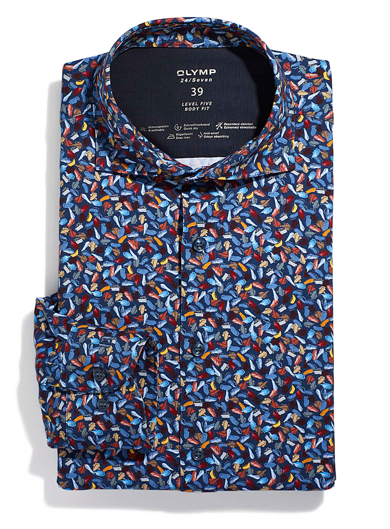 Olymp Assorted Paint splatter shirt Modern fit for men