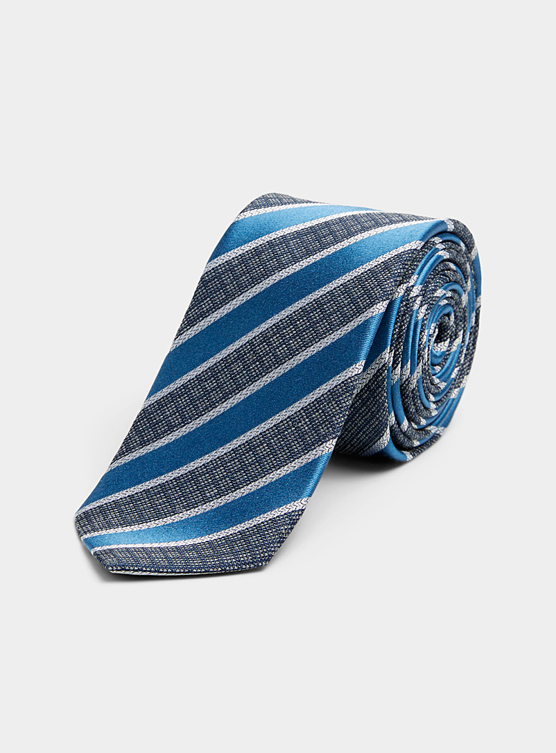 Olymp Blue Check stripe tie for men