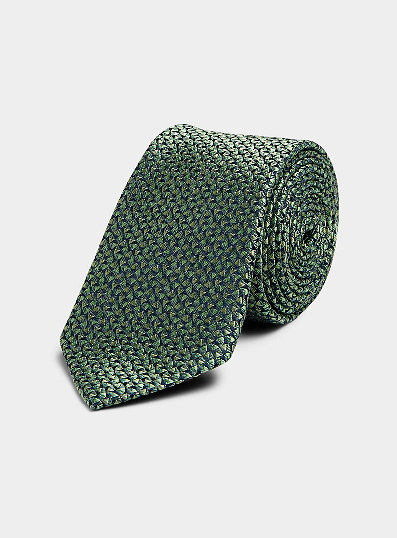 Olymp Green Optical check tie for men