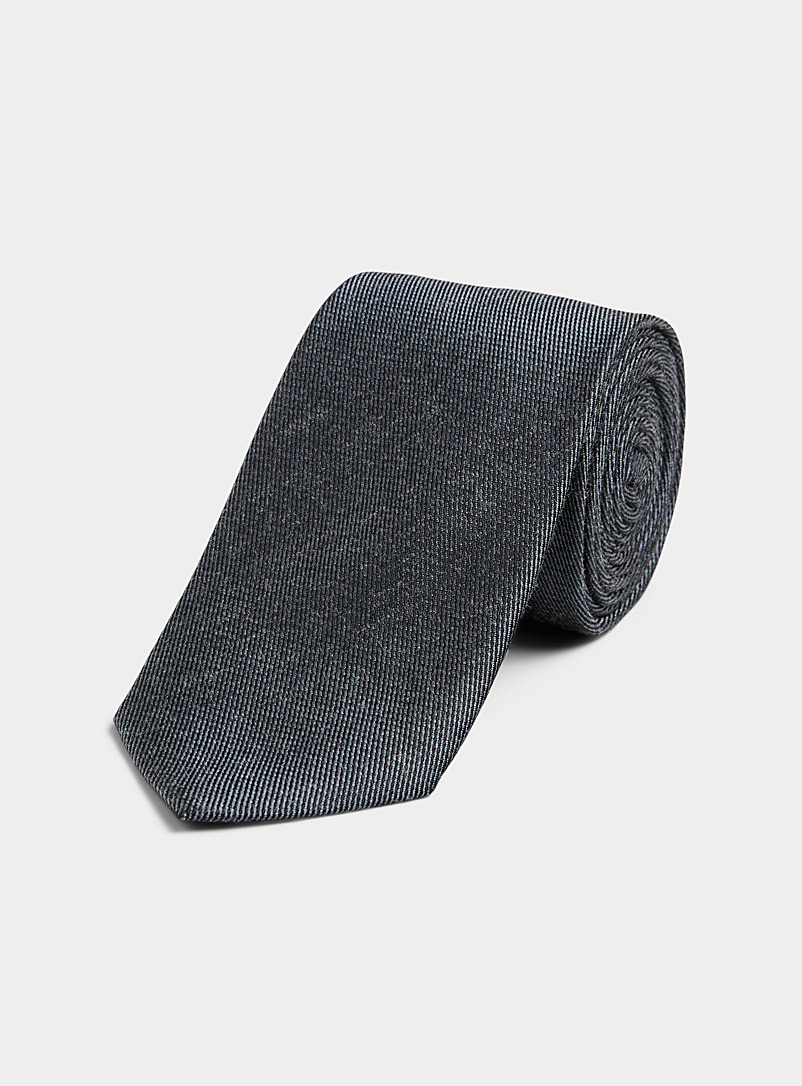 Olymp Dark Blue Semi-plain twill tie for men