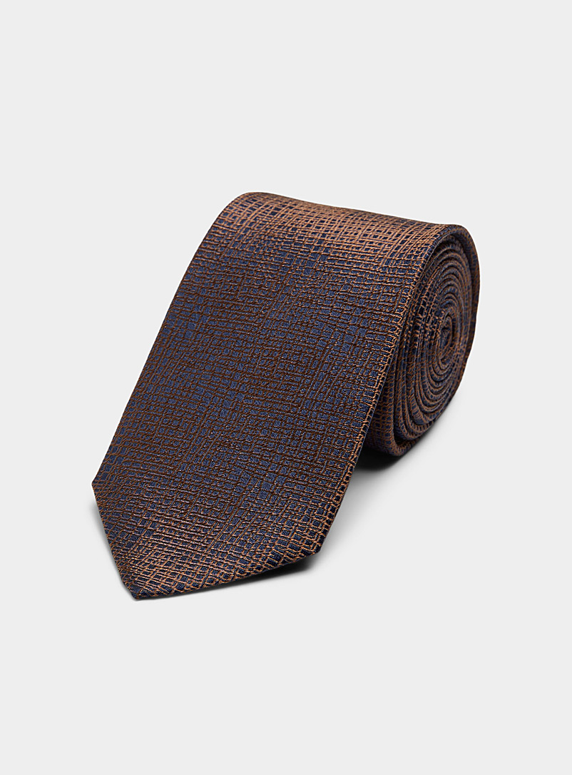 Olymp Brown Satiny woven tie for men