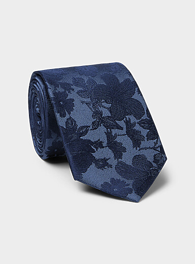 Floral tapestry skinny tie