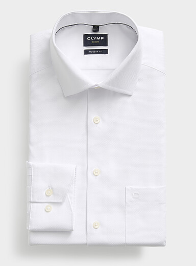 Micro-diamond jacquard shirt <b>Modern fit</b>