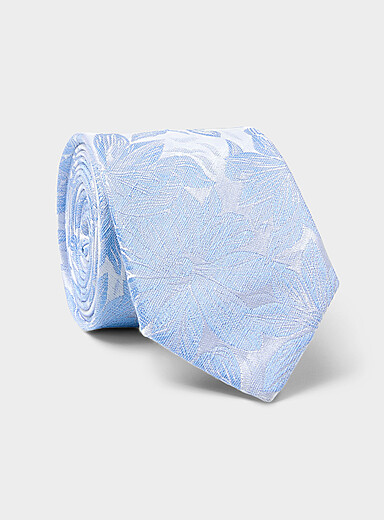 La cravate &eacute;troite jacquard floral